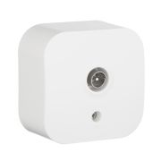 Розетка для открытой установки TV тип звезда белый QUTEO