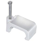 Скоба 8мм плоская пластиковая (100шт)