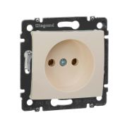 Розетка 1-местная без заземления без защитных шторок 16А слоновая кость VALENA