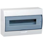 Щит распределительный навесной ЩРн-П-18 IP41 пластиковый белый прозрачная дверь