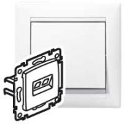 Розетка компьютерная RJ45 категория 5Е UTP с захватами белый VALENA DIY