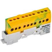 TEKFOR Шина PE земля изолированная на универсальном держателе 6х9-10-ЖЗ IEK