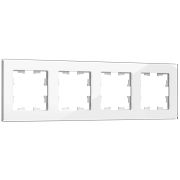 BRITE Рамка 4 поста РУ-4-2-БрБ стекло белый