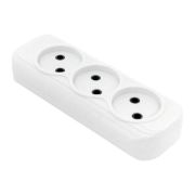 Колодка удлинителя 3-м без заземл. 10А Эксперт 2.2кВт EKF AKB10-3