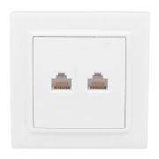 Розетка компьютерная 2-м СП Минск RJ45 бел. EKF ERK02-035-10