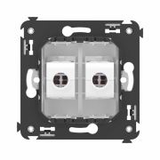 Розетка компьютерная 2-м СП Avanti «Белое облако» RJ45 кат.6 без шторок механизм DKC 4400694