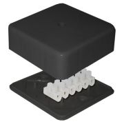 Коробка распределительная ОП 78х78х30мм 6 выходов 10А 6 контактов крышка с винтовым креплением клеммный зажим материал – полипропилен IP41 черн. Epplast 170221