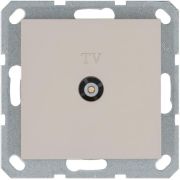 Розетка телевизионная проходная TV Ф9.5мм механизм тауп Jasmart G6002T