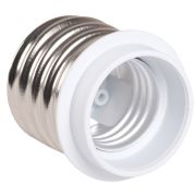 Переходник ПР40-27-К02 пластик, Е40-Е27, белый, индивидуальный пакет