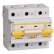 Выключатель автоматический трехполюсный 63А D ВА47-100 10кА