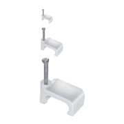 Скоба 5мм плоская пластиковая (100шт)