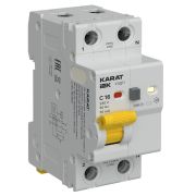 Устройство защиты от дугового пробоя с выключателем автоматическим дифференциального тока 1P+N C 16А 30мА тип A KARAT