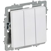 Выключатель 3-кл. СП BRITE ВС10-3-0-БрАБ 10А механизм арктич. бел. IEK BR-V30-0-10-K91
