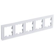 ATLASDESIGN NATURE рамка пятипостовая, ОРГАНИЧЕСКОЕ СТЕКЛО БЕЛЫЙ