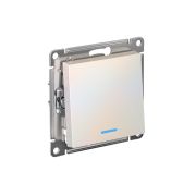 ATLASDESIGN 1-клавишный ВЫКЛЮЧАТЕЛЬ с подсветкой ,сх.1а, 10АХ, быстрозажимные клеммы, ЖЕМЧУГ