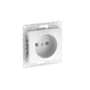 GLOSSA РОЗЕТКА без заземления, 16А, быстрозажимные клеммы, БЕЛЫЙ