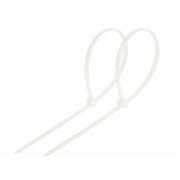 Хомут-стяжка кабельная нейлоновая 200x4,8 мм, белая, 100 шт