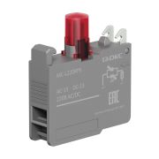 Контактный блок с клеммными зажимами под винт со светодиодом на 220В, красный