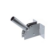 Кронштейн настенный регулируемый угол наклона диаметр трубы 45 мм серый для уличного светильника