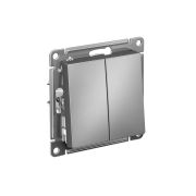 ATLASDESIGN 2-клавишный переключатель, перекрестный, 2 x сх. 7, 10АХ, механизм, СТАЛЬ