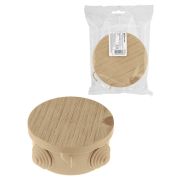 Распаячная коробка ОП D85х40мм, крышка, сосна, IP54, 4вх. инд. штрихкод