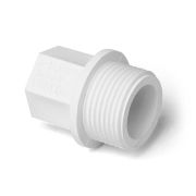 Заглушка 1/2' резьбовая, полипропиленовая PPR белая