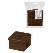 Распаячная коробка ОП 65х65х50мм, крышка, бук, IP54, 4вх. инд. штрихкод