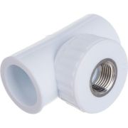 Тройник комбинированный 25x1/2' ВР полипропиленовый PPR белый