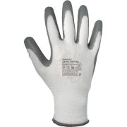 Перчатки нейлоновые бесшовные повышенной плотности с частичным нитриловым покрытием, цвет белый/серый ArmProtect 3500/NN100 р.11