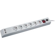 Фильтр сетевой NSP-USB-06-180-ESC-3x1 6 гнезд 1.8м