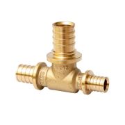 Тройник 20х16х16 переходной, аксиальный, латунь