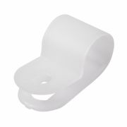 Кабельная скоба под винт REXANT 9 мм, белая,      упаковка 50 шт.