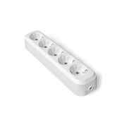 Колодка 5 гнезд С заземлением AБС-пластик