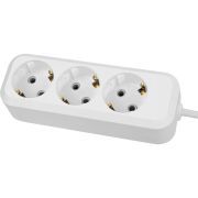 Удлинитель 3 гнезда. 1.5 метра. с/з. 16 А. 3680 Вт. белый. НАРОДНЫЙ