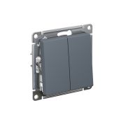 ATLASDESIGN 2-клавишный ПЕРЕКЛЮЧАТЕЛЬ, сх.6/2, 10АХ, быстрозажимные клеммы, ГРИФЕЛЬ