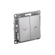 ATLASDESIGN 2-клавишный ВЫКЛЮЧАТЕЛЬ ЖАЛЮЗИ, 10А, мех., АЛЮМИНИЙ