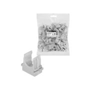 Крепеж-клипса для трубы 16 мм для прямого монтажа 100 шт. серая TDM