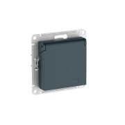 ATLASDESIGN РОЗЕТКА с заземлением со шторкой с крышкой, 16А, IP20, быстрозажимные клеммы, ИЗУМРУД