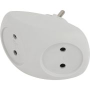 Разветвитель электрический SPx-2-W на 2 розетки без заземления 10А белый