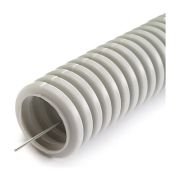 Труба ПНД гофр лёгкая 350 Н безгалогенная (HF) стойкая к УФ серая с/з д20 (100м/4800м уп/пал)