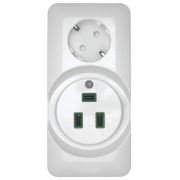 Розетка BLANCA наружная комбинированная белая