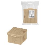 Распаячная коробка ОП 65х65х50мм, крышка, сосна, IP54, 4вх. инд. штрихкод