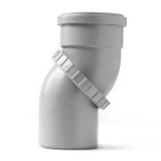 Отвод 50 поворотный, для внутренней канализации, серый