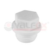 Заглушка 20x1/2' резьбовая, полипропиленовая PPR белая