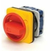 Переключатель двухпозиционный аварийный 20А (0-1) 90 градусов, 2 полюса, рамка 48х48 мм, 400В AC, IP54