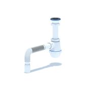 Сифон для мойки АНИ Грот 1 1/2'X40 с гибкой трубой 40х40
