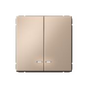 ARTGALLERY 2-клавишный ВЫКЛЮЧАТЕЛЬ с подсветкой, сх.5а, 10АХ, механизм, быстрозажимные клеммы, ПЕСОЧНЫЙ