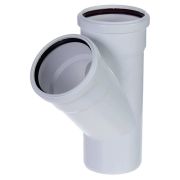 Тройник 110 45 град, канализационный