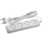 Удлинитель электрический без заземления 4 розетки 3м ШВВП 2x0,75мм2 6А UX-4-3m
