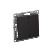 ATLASDESIGN 2-клавишный ВЫКЛЮЧАТЕЛЬ, сх.5, 10АХ, быстрозажимные клеммы, КАРБОН